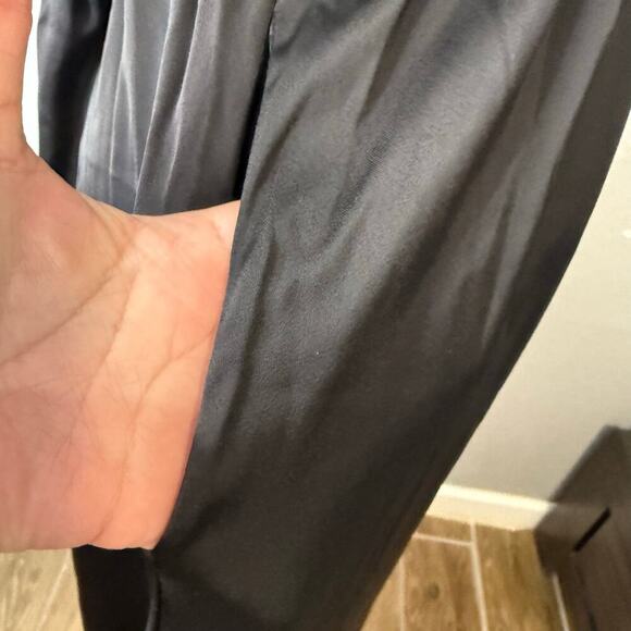 Taylor Knit Top Satin Skirt Maxi Dress, Black, Extra Small - Picture 3 of 5